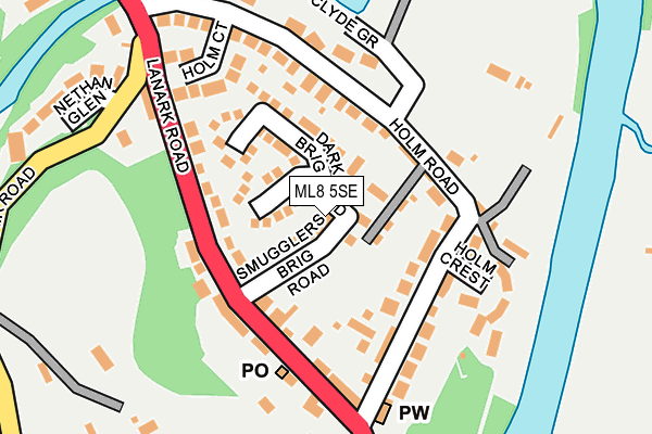 ML8 5SE map - OS OpenMap – Local (Ordnance Survey)