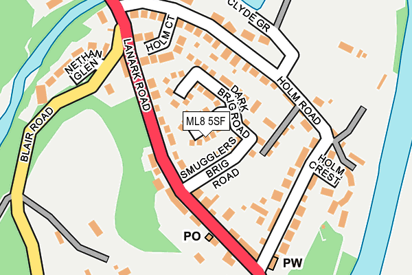 ML8 5SF map - OS OpenMap – Local (Ordnance Survey)