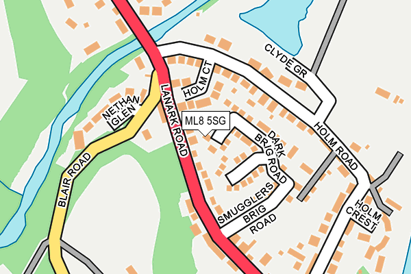 ML8 5SG map - OS OpenMap – Local (Ordnance Survey)
