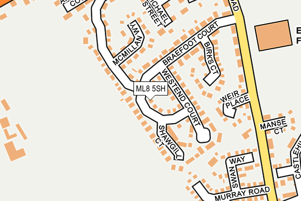 ML8 5SH map - OS OpenMap – Local (Ordnance Survey)