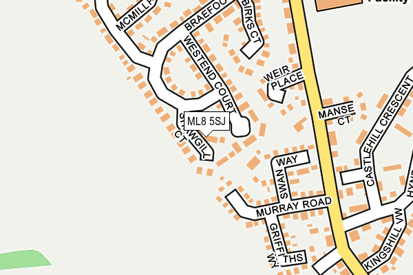 ML8 5SJ map - OS OpenMap – Local (Ordnance Survey)