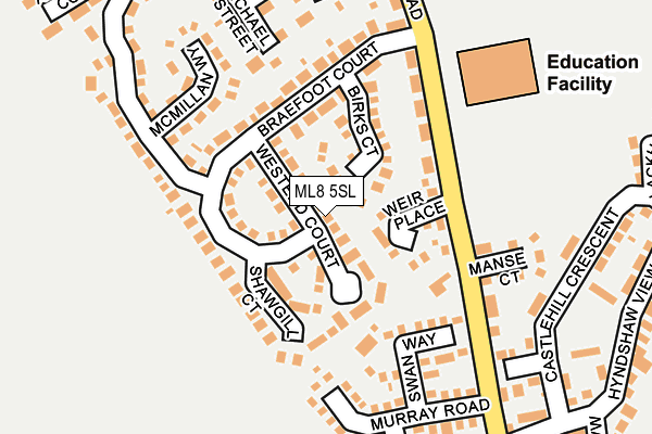 ML8 5SL map - OS OpenMap – Local (Ordnance Survey)