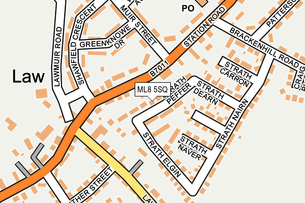 ML8 5SQ map - OS OpenMap – Local (Ordnance Survey)