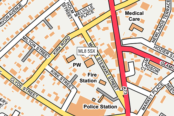 ML8 5SX map - OS OpenMap – Local (Ordnance Survey)