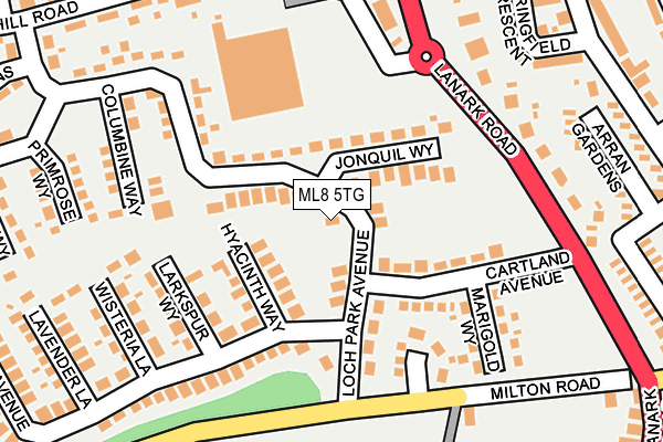ML8 5TG map - OS OpenMap – Local (Ordnance Survey)
