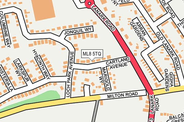 ML8 5TQ map - OS OpenMap – Local (Ordnance Survey)