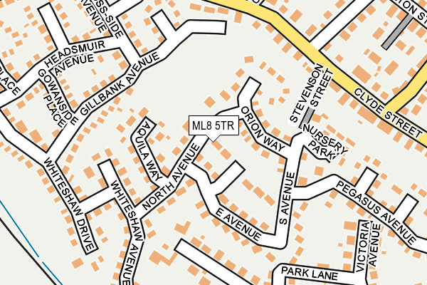 ML8 5TR map - OS OpenMap – Local (Ordnance Survey)