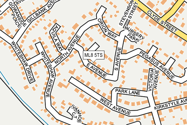ML8 5TS map - OS OpenMap – Local (Ordnance Survey)
