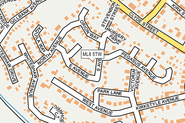 ML8 5TW map - OS OpenMap – Local (Ordnance Survey)