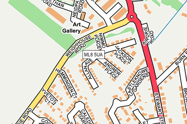 ML8 5UA map - OS OpenMap – Local (Ordnance Survey)