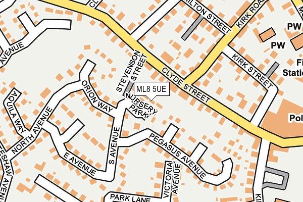 ML8 5UE map - OS OpenMap – Local (Ordnance Survey)
