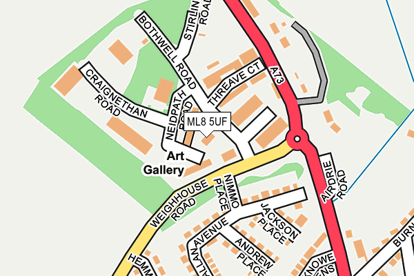 ML8 5UF map - OS OpenMap – Local (Ordnance Survey)