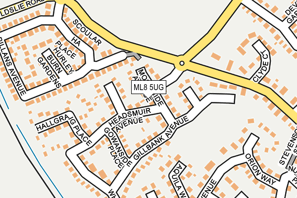ML8 5UG map - OS OpenMap – Local (Ordnance Survey)
