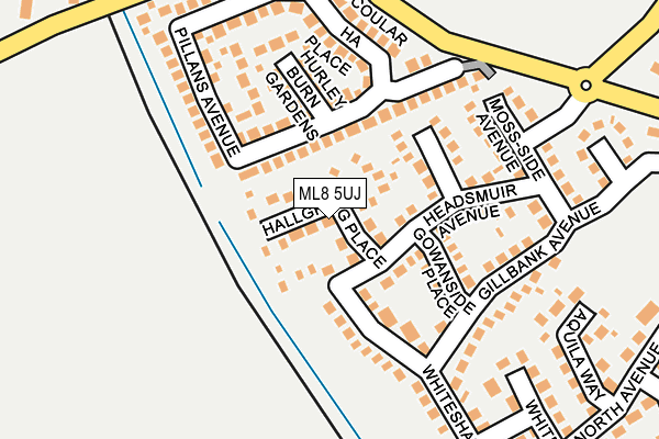 ML8 5UJ map - OS OpenMap – Local (Ordnance Survey)