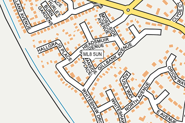 ML8 5UN map - OS OpenMap – Local (Ordnance Survey)