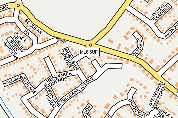 ML8 5UP map - OS OpenMap – Local (Ordnance Survey)