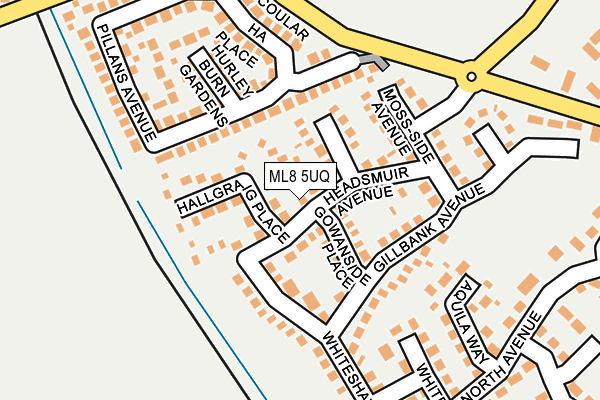 ML8 5UQ map - OS OpenMap – Local (Ordnance Survey)