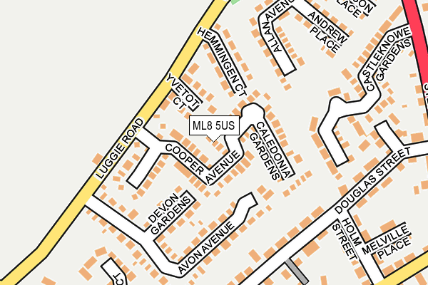 ML8 5US map - OS OpenMap – Local (Ordnance Survey)