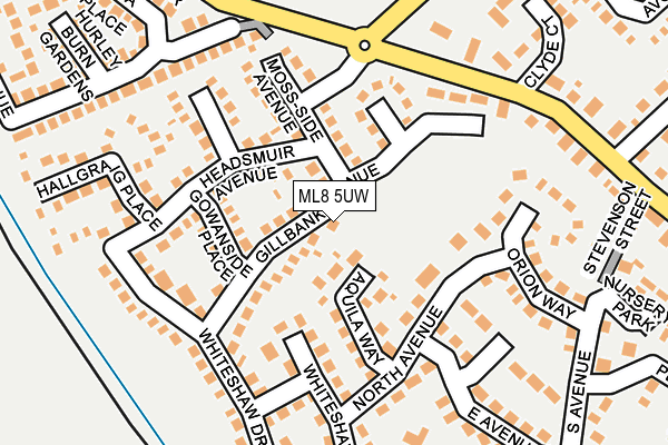 ML8 5UW map - OS OpenMap – Local (Ordnance Survey)