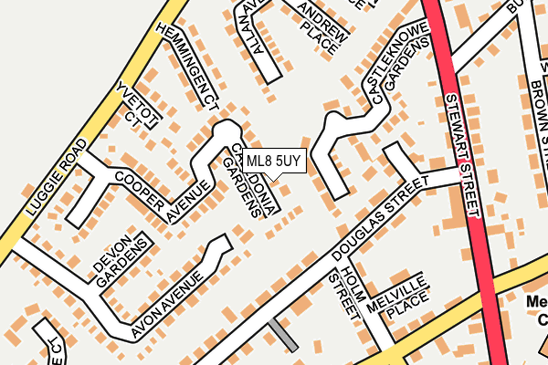ML8 5UY map - OS OpenMap – Local (Ordnance Survey)