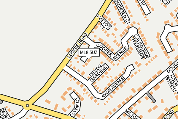 ML8 5UZ map - OS OpenMap – Local (Ordnance Survey)