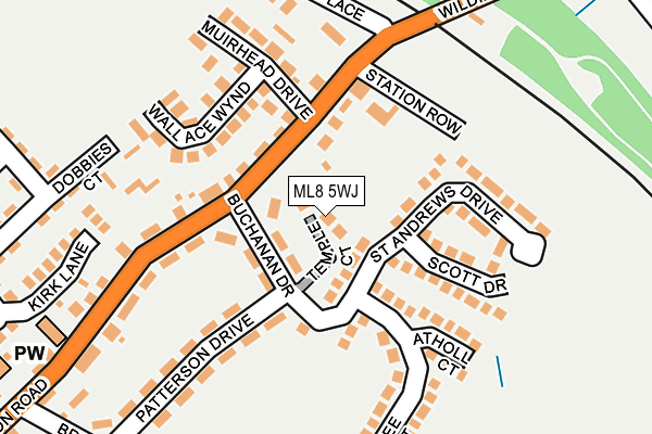 ML8 5WJ map - OS OpenMap – Local (Ordnance Survey)