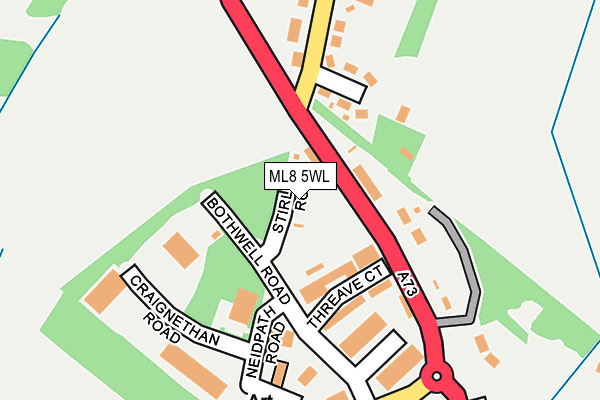 ML8 5WL map - OS OpenMap – Local (Ordnance Survey)