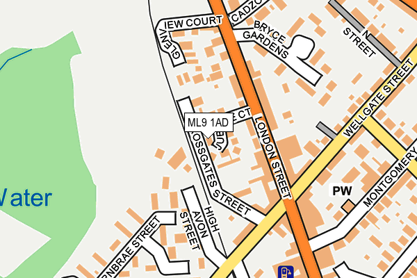 ML9 1AD map - OS OpenMap – Local (Ordnance Survey)