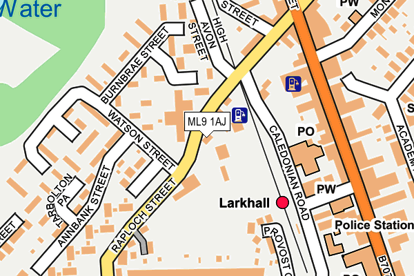 ML9 1AJ map - OS OpenMap – Local (Ordnance Survey)
