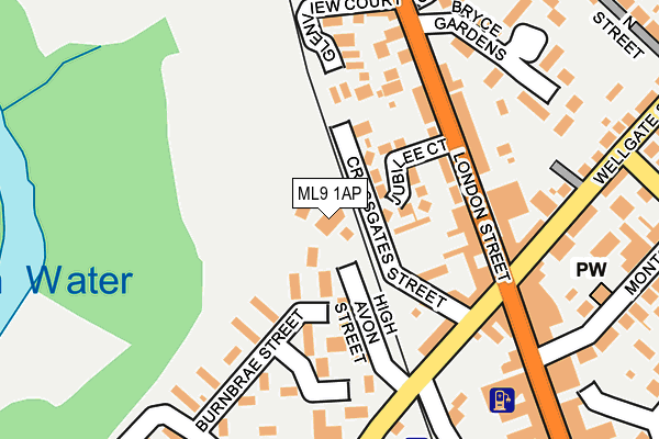 ML9 1AP map - OS OpenMap – Local (Ordnance Survey)