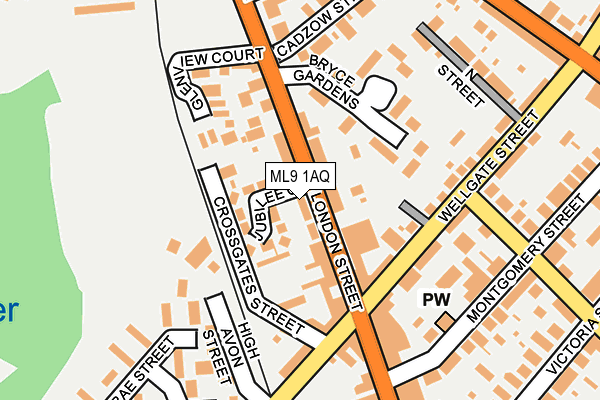 ML9 1AQ map - OS OpenMap – Local (Ordnance Survey)