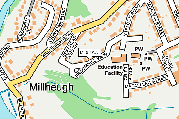 ML9 1AW map - OS OpenMap – Local (Ordnance Survey)