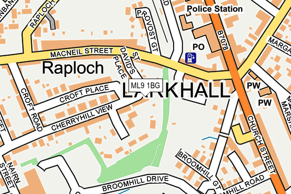 ML9 1BG map - OS OpenMap – Local (Ordnance Survey)