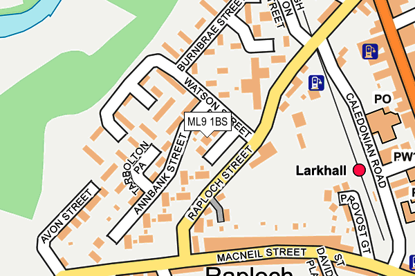 ML9 1BS map - OS OpenMap – Local (Ordnance Survey)