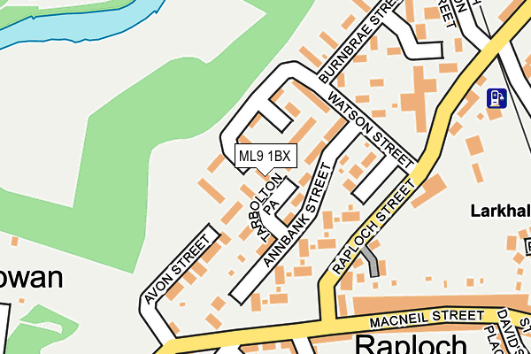 ML9 1BX map - OS OpenMap – Local (Ordnance Survey)