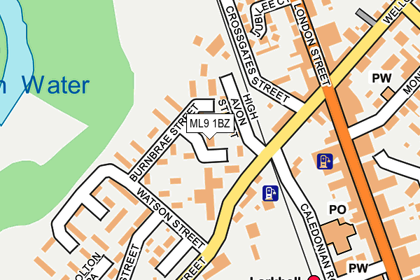 ML9 1BZ map - OS OpenMap – Local (Ordnance Survey)