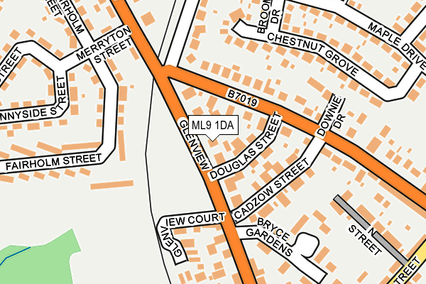 ML9 1DA map - OS OpenMap – Local (Ordnance Survey)