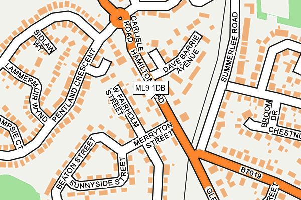 ML9 1DB map - OS OpenMap – Local (Ordnance Survey)