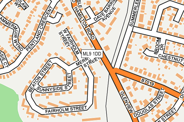 ML9 1DD map - OS OpenMap – Local (Ordnance Survey)