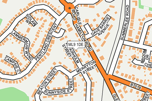 ML9 1DE map - OS OpenMap – Local (Ordnance Survey)