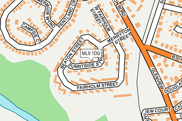 ML9 1DG map - OS OpenMap – Local (Ordnance Survey)