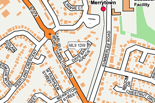 ML9 1DW map - OS OpenMap – Local (Ordnance Survey)