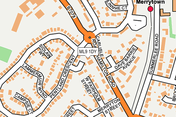 ML9 1DY map - OS OpenMap – Local (Ordnance Survey)