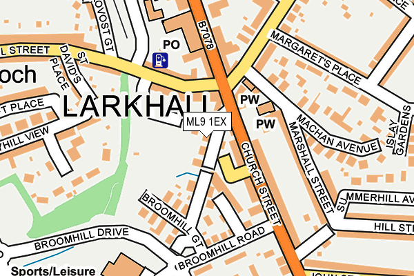 ML9 1EX map - OS OpenMap – Local (Ordnance Survey)