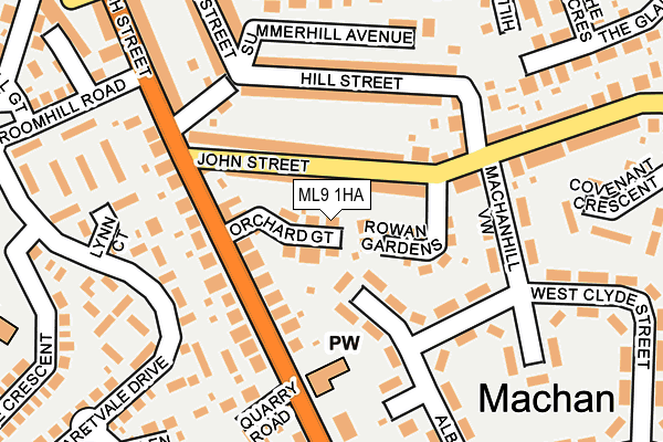 ML9 1HA map - OS OpenMap – Local (Ordnance Survey)