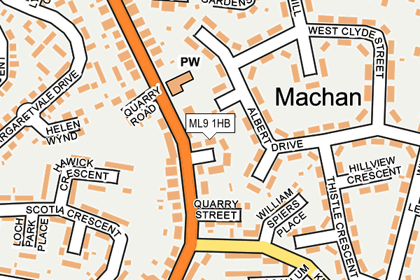 ML9 1HB map - OS OpenMap – Local (Ordnance Survey)