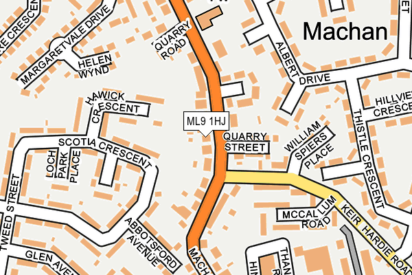 ML9 1HJ map - OS OpenMap – Local (Ordnance Survey)