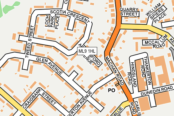 ML9 1HL map - OS OpenMap – Local (Ordnance Survey)