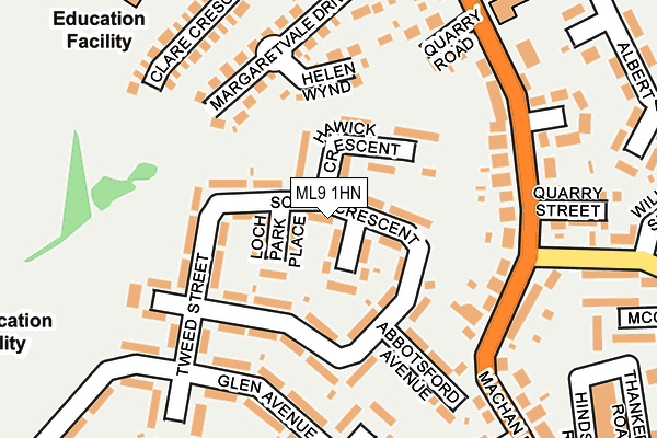 ML9 1HN map - OS OpenMap – Local (Ordnance Survey)