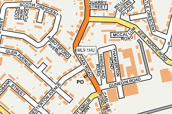 ML9 1HU map - OS OpenMap – Local (Ordnance Survey)